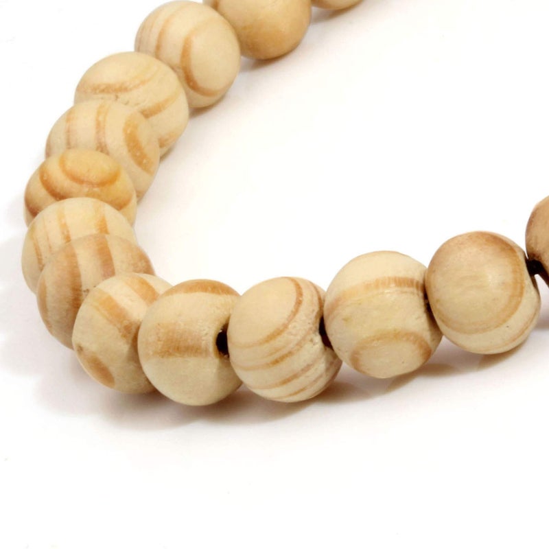 MILAKOO 5 Pcs 8mm Wood Beads Bracelet for Men Buddha Bracelet Elastic - Image 3